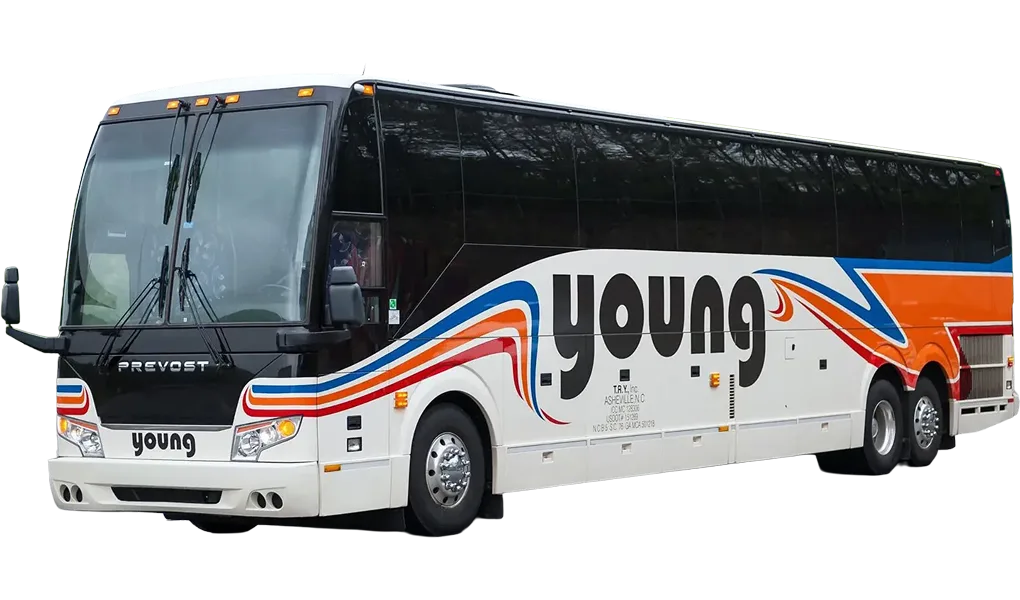 Young Transportation and Tours 56-Passenger Bus